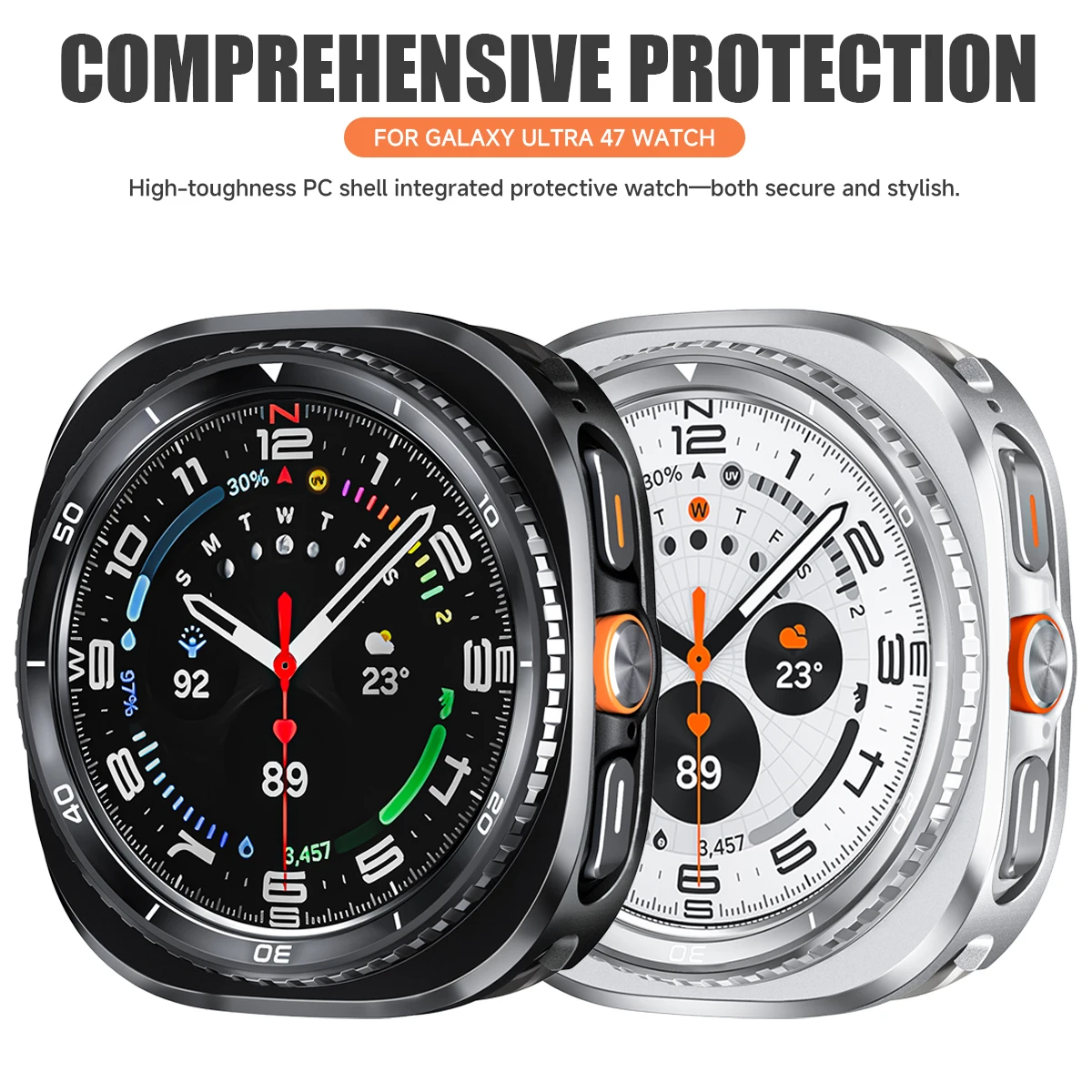 Ultra Upgrade To 8Classic Metal Case for Samsung Galaxy Watch Ultra 47mm Alloy Protective Cover for Watch Ultra Case Accessories