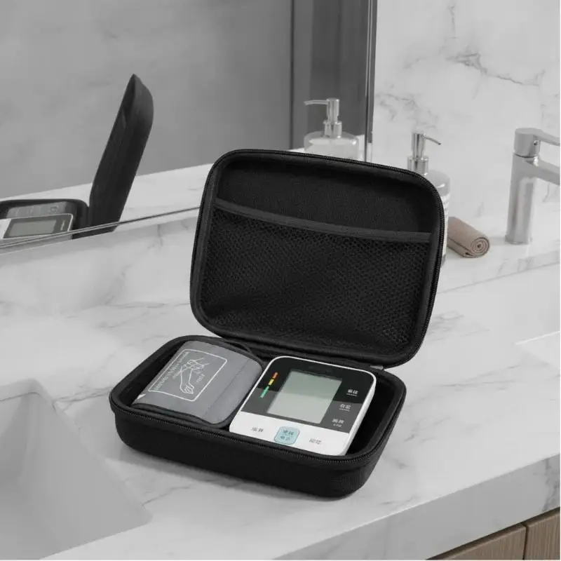 Shock‑Proof Waterproof Hard‑EVA Carrying Case 1Pcs Mesh Pocket Storage Bag for Blood Pressure Monitor Home Travel  Access