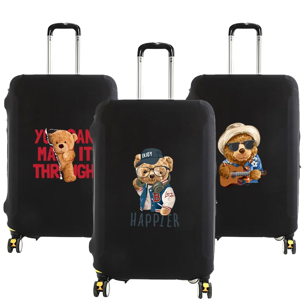 Protective Traveling Luggage Cover Thicker Travel Accessory Luggage Case Anti-Dust Covers for 18-32 Inch Bear Print Suitcase