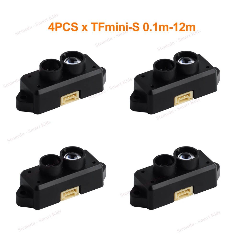 

4PCS TFmini-S Lidar Sensor 0.1-12m Distance Measurement Single-Point Ranging Module Compatible with Drone/Motion Detection/Robot