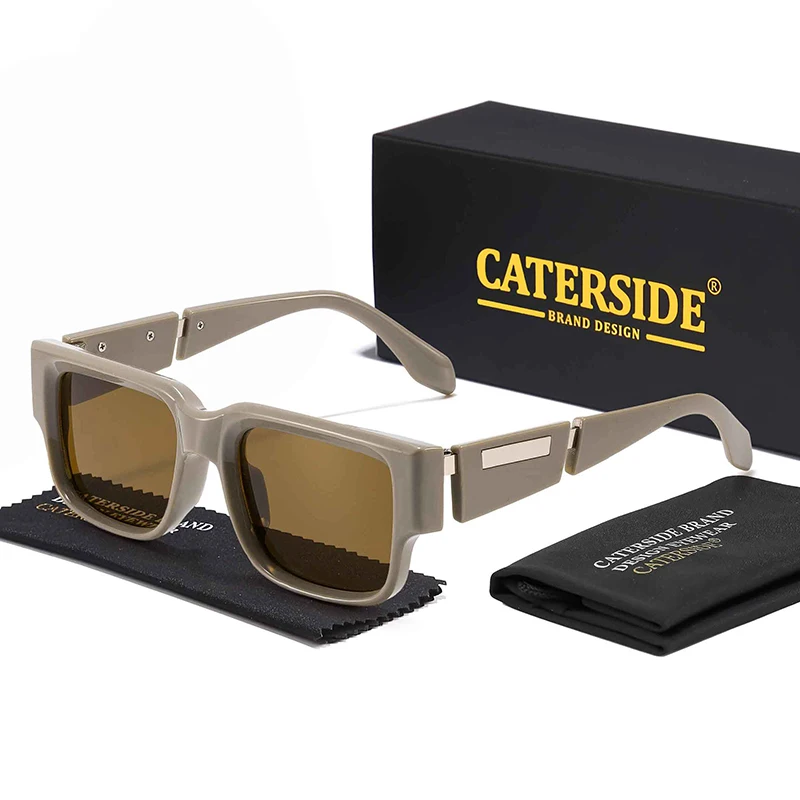 

CATERSIDE New Square Men Sunglasses Unique Design Sun Glasses Summer Outdoor Beach Party Eyeglasses Ideal Choice for Gifts