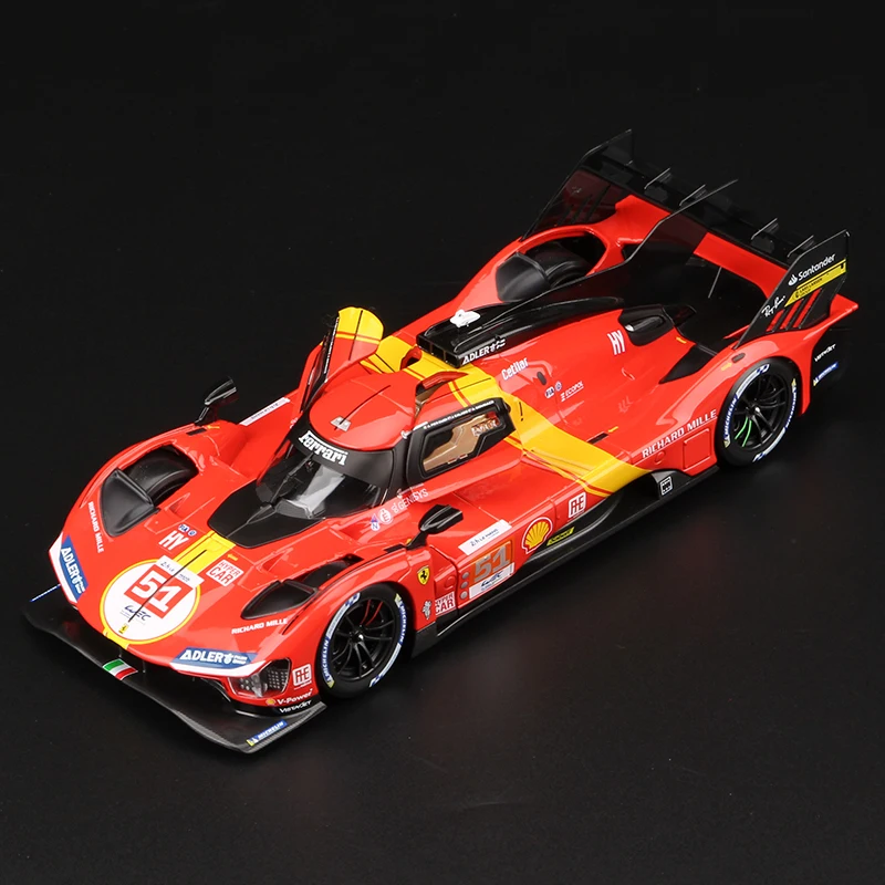 Bburago 1:24 499P 51# Ferrari Alloy Car Model 24h LE MANS Racing Diecast Vehicles Toy Collection Die Cast Toys