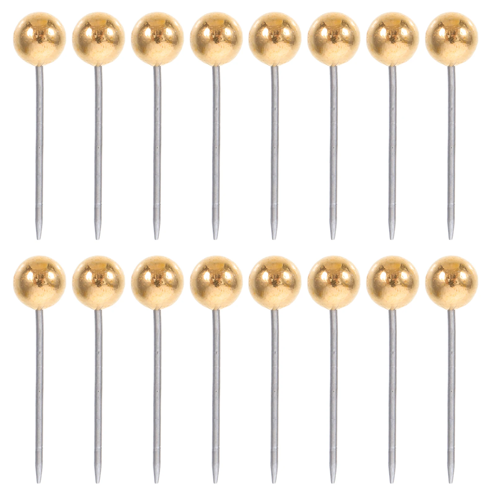 

200pcs Push Pins Tacks Metallic Color Round Ball Electroplating Bulletin Cork Board Thumb Office School