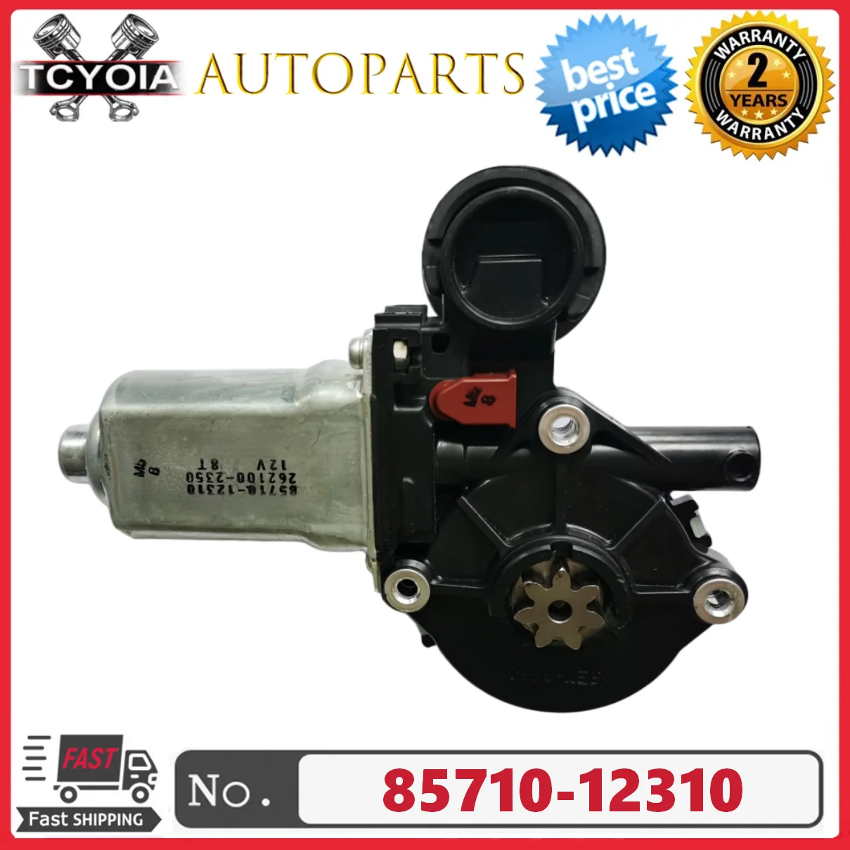 

PEIVSO New OEM 85710-12310 262100-2350 Power Window Motor Front Passenger Right RH Closer for TOYOTA COROLLA ZRE120 ZZE122