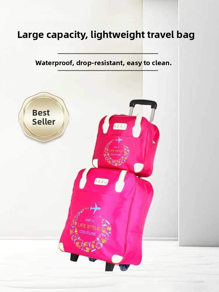 

Large Capaci Travel Bag Women's Handheld Lage Bag with Universal Wheels Detachable oulder Strap Boarding Bag Carry-On