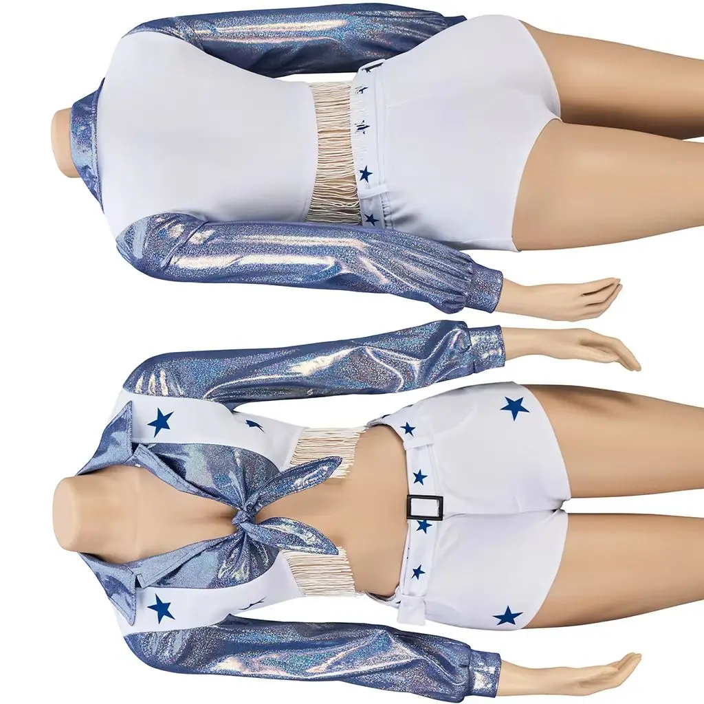 

Sexy Women School Cheerleader Costume Halloween Carnival Party Dallas Sportswear Disguise Cheerleading Cowboys Uniform Suit