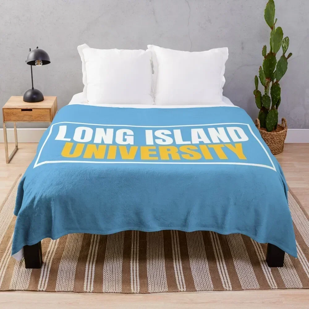 

Long Island University Throw Blanket Bed Large halloween Polar Blankets