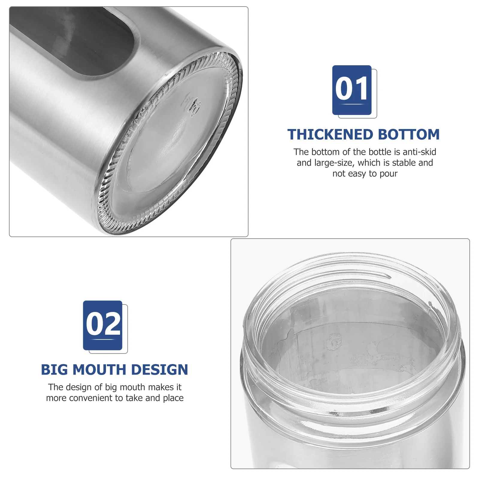 

1Pcs Stainless Steel Storage Tank Sturdy Sealed Container Multipurpose Kitchen Storage Jar for Coffee Tea Dry Goods