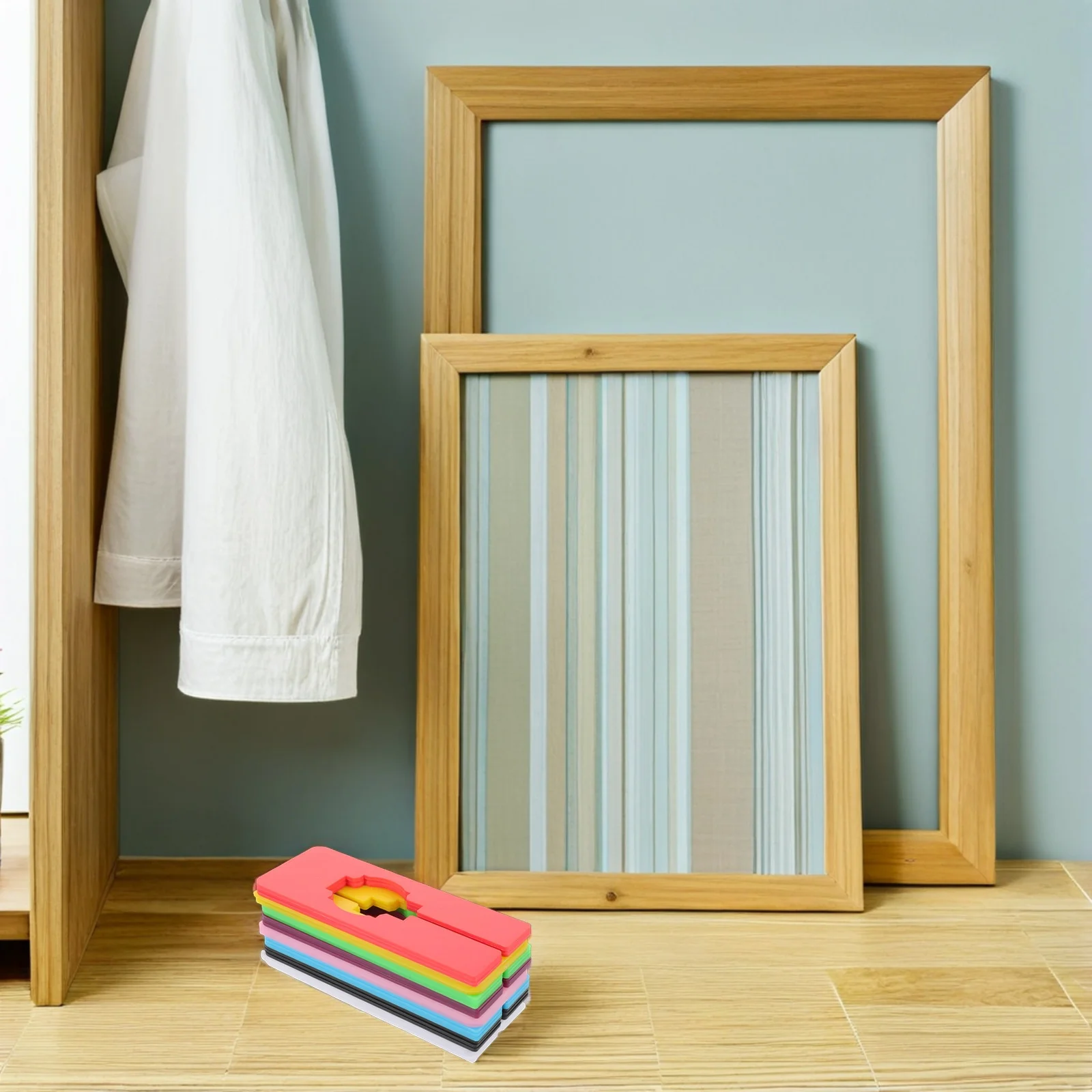 

24Pcs Wardrobe Organizers Plastic Closet Dividers Shelf Hanger Rods Clothes Separators Easy Installation Shelf Dividers