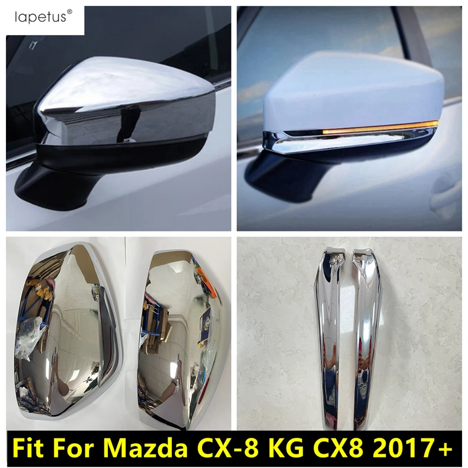 

Car Rearview Mirror Strip Cap Decoration Cover Trim For Mazda CX-8 KG CX8 2017 - 2021 Chrome / Carbon Fiber Accessories Exterior