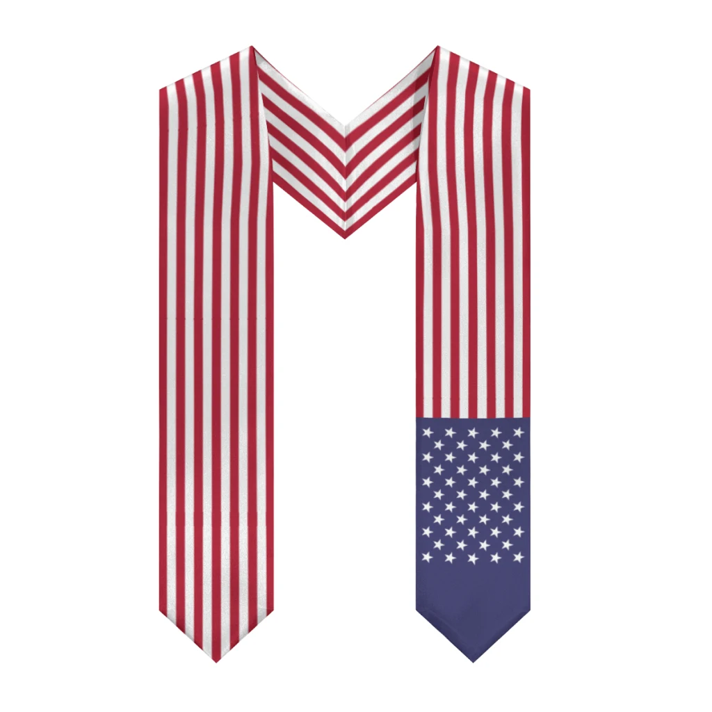 

More design Graduation shawl United States USA Flag & United States Flag Stole Sash Honor Study Aboard International Students