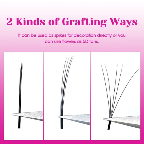 Imagen 2 del producto MASSCAKU nueva flor 5D pestañas postizas húmedas 0,07mm de espesor fácil de operar extensiones de pestañas prefabricadas para Maquillaje Mujer