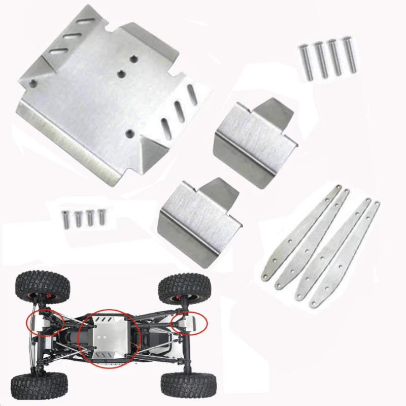 Stainless Steel Blade arm reinforcement Chassis Armor Guard Protective Plate for Axial 1/10 RBX10 Ryft RC Crawler Car Parts