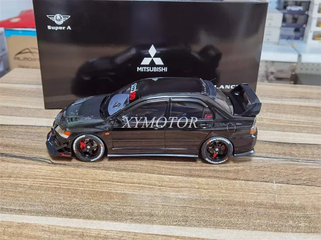 1:18 Super A For Mitsubishi Lancer EVO 9 Metal Diecast Model Car Black Gifts Toys Hobby Collection Display