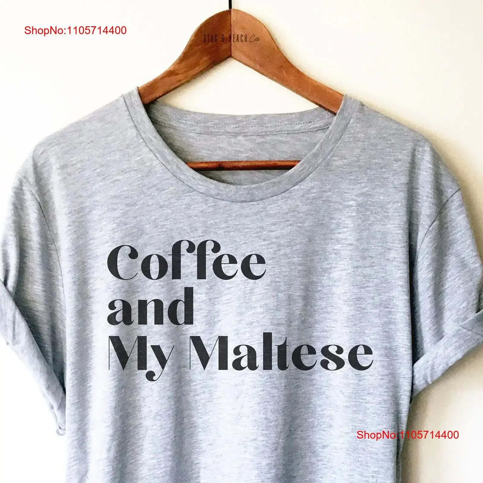 Coffee and My Maltese T Shirt Dog Lover Mama Breed Owner vintage Washed homme Breathable Comfortable Versatile