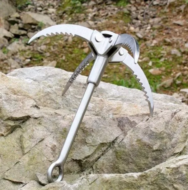 Stainless Steel Flying Tiger Claw 4 Prongs Grappling Hook for Climbing Survival