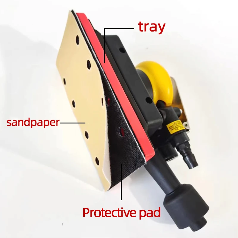 Car Dry Grinding Machine Cushion 95×180mm Rectangular Grinding Machine Protection Pad 4+4 Hole Sponge Abrasive Pad