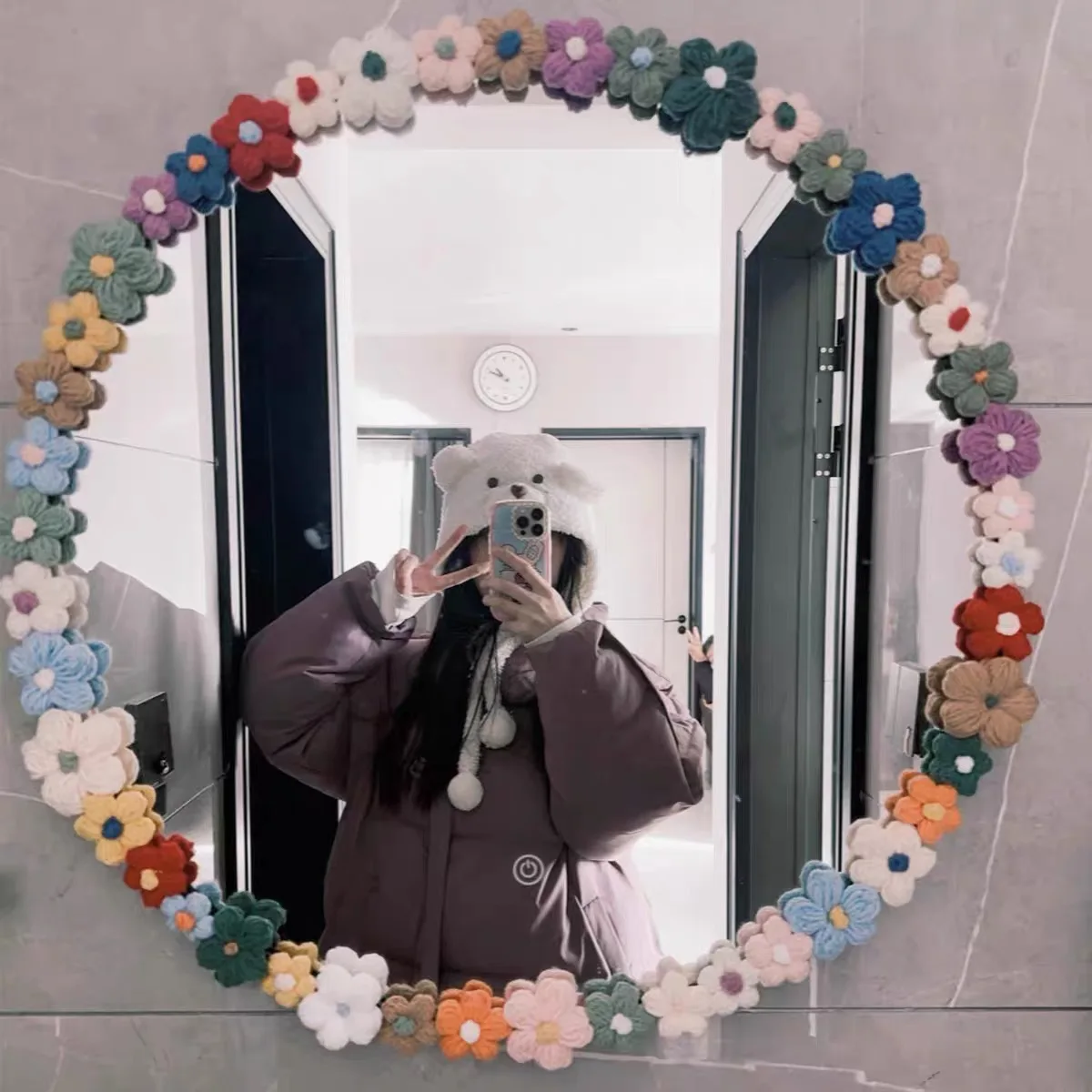 ديكور مرآة DIY، إطار مرآة لكامل الجسم، حافة مرآة أرضية، حزمة مواد تحويل يدوية إبداعية