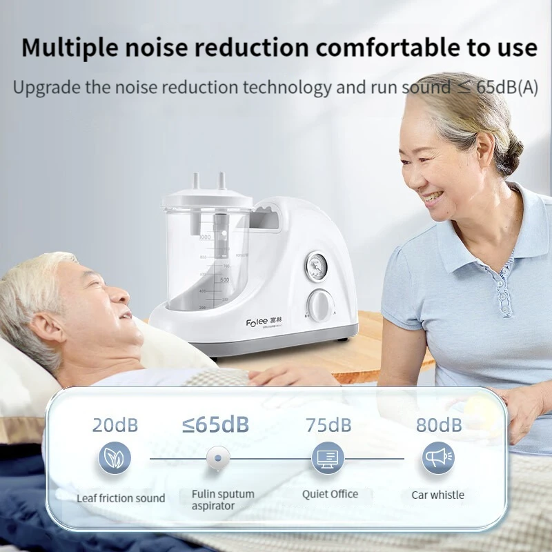 FOLEE 220V Medical Electric Suction Pump Home Use Single Bottle Suction Unit Device for Elderly Mucus Suction Machine