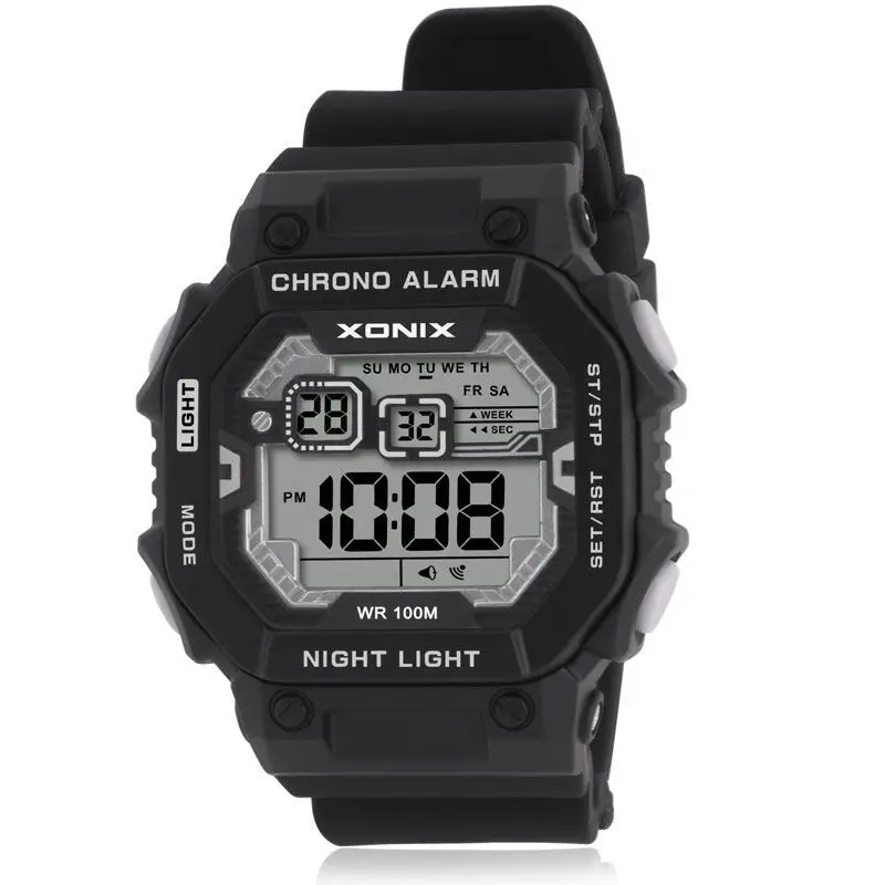 XONIX 新トレンドカップル親子ダイビング水泳防水 100 メートル発光クロノグラフアラームストップウォッチデジタル電子時計 NF