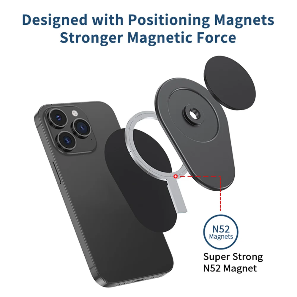 Grippopso Oval Griptok Magnetic Folding Mobile Phone Socket Holder Support for IPhone 15 14 Mac Safe Ring Finger Expanding Stand