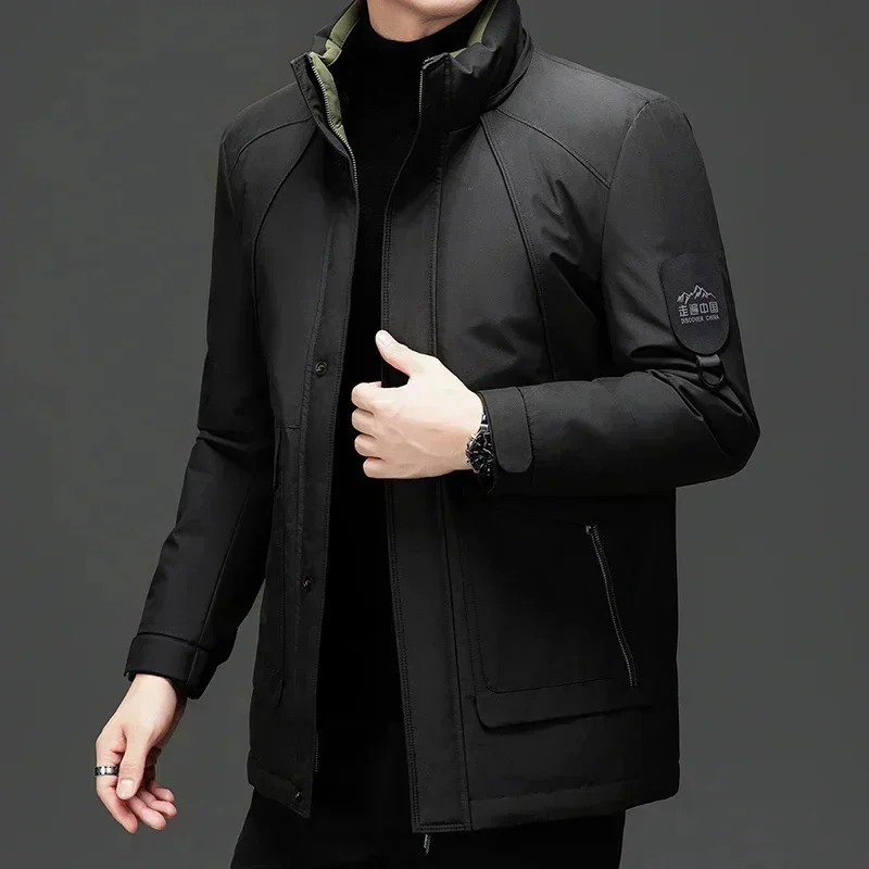 Doudoune coupe-vent et imperméable pour homme, manteau chaud Jack, poignées épaisses, doublure amovible, hiver, nouveau, 2025