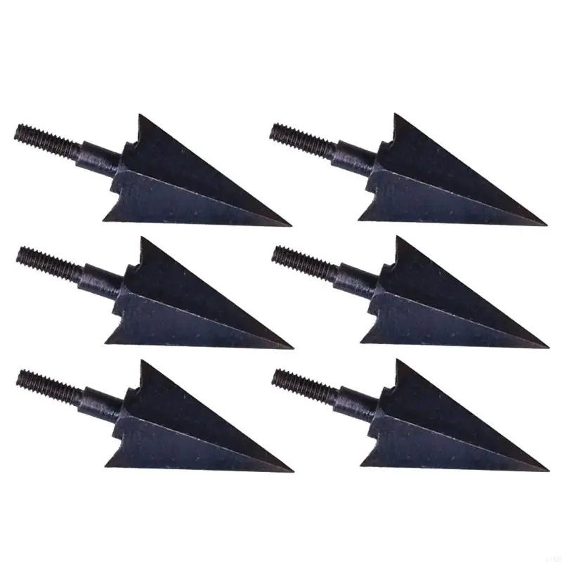 

11UE 6Pcs Traditional Arrows Head Archerys Broadheads Outdoor Arrows Tip Screw-in Arrows Head Arrows Tip