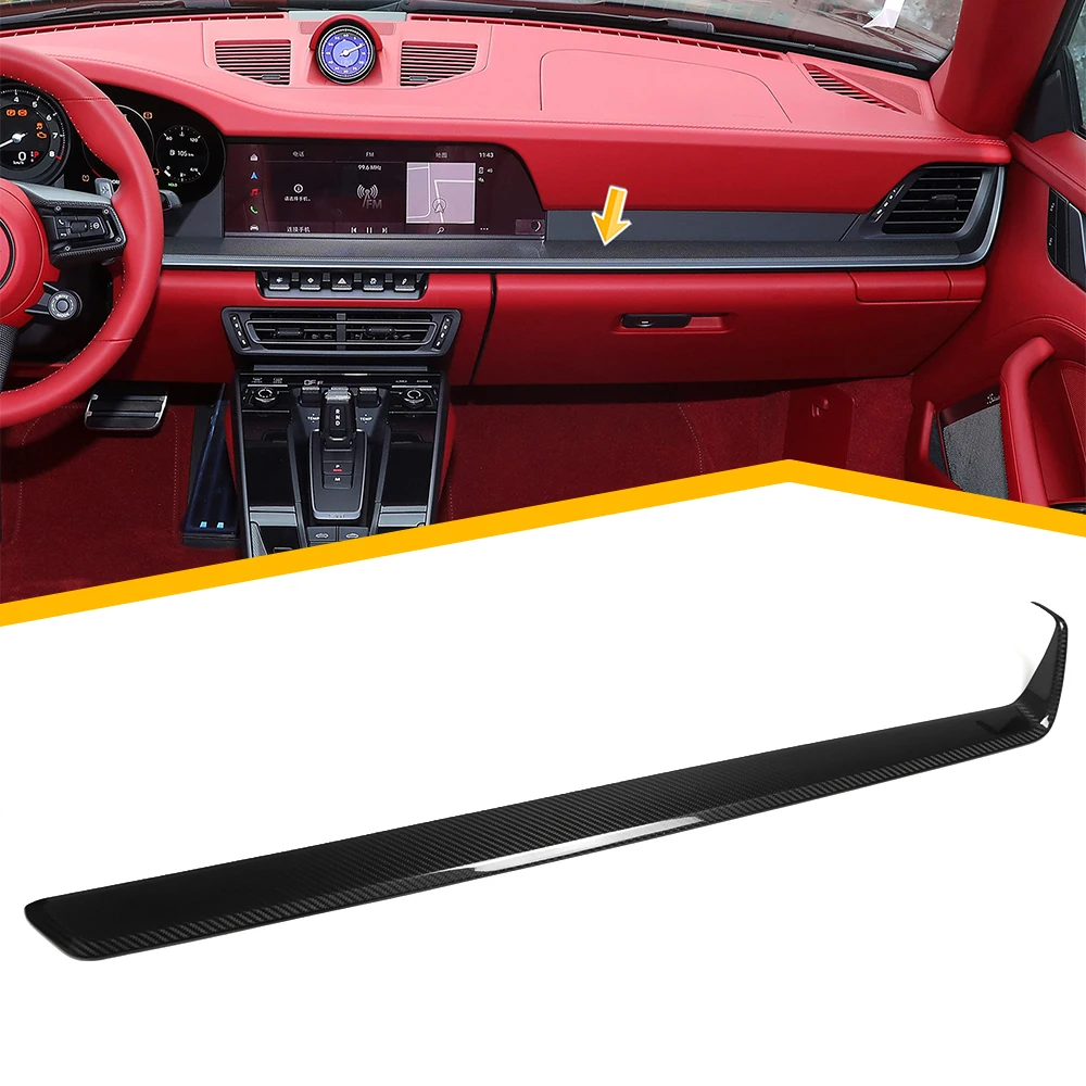 

for Porsche 911 992 Carrera RS 4S GTS 2020+ Center Console Dashboard Panels Dry Carbon Fiber Interior Accessories