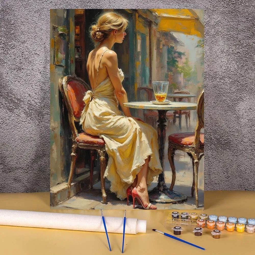 

Paint By Numbers Beauty Women Acrylic Number Drawing Canvas Oil Painting By Numbers Landscape For Adults Home Decoration
