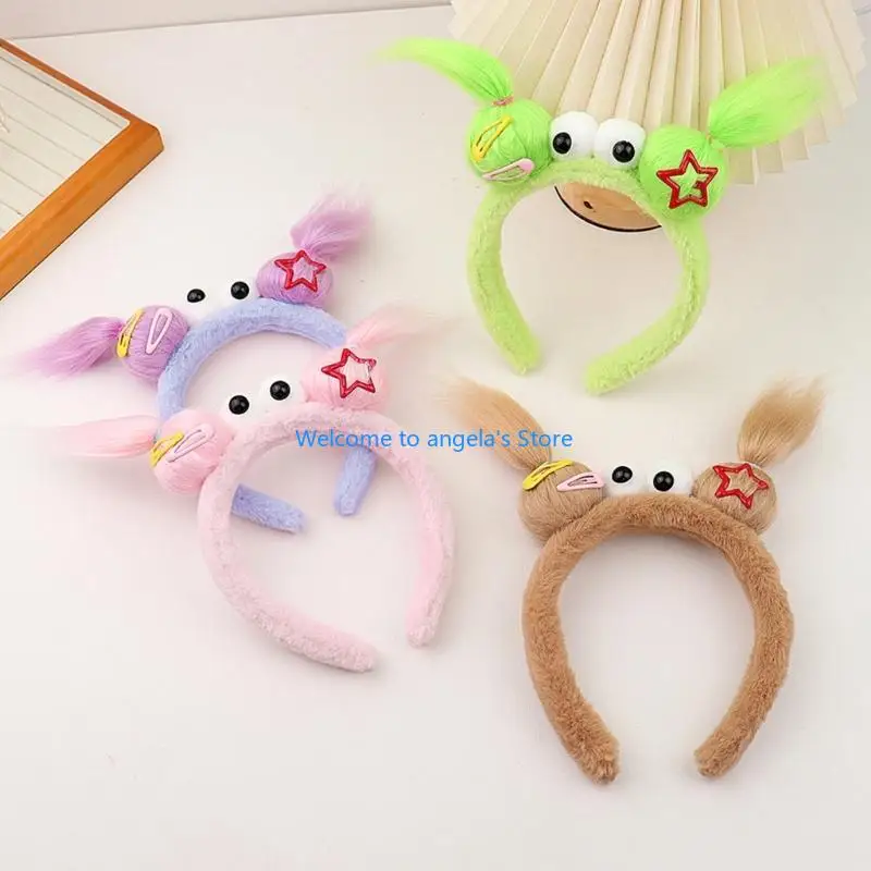 X4YC – cerceau cheveux coloré amusant pour filles, accessoires coiffure en fourrure accrocheurs