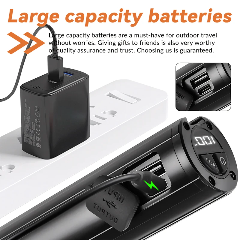 3000mAh 1600LM 다기능 산악 자전거 라이트 스트립 후크 자석 야간 라이딩 전조등 충전식 야외 사이클링 장비