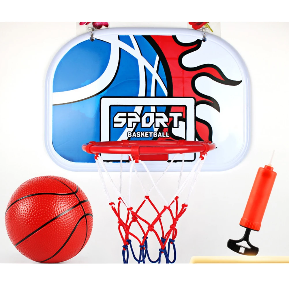 Cerceau de basket-ball intérieur pour enfants support mural jouet suspendu extérieur bleu enfant