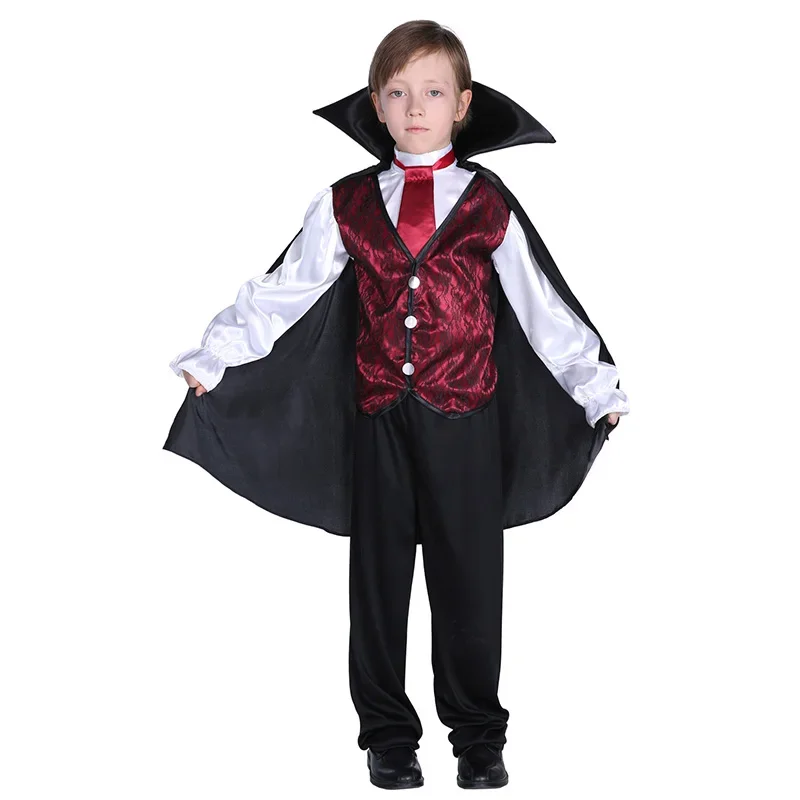 Niños niño aterrador gótico niños vampiro Drácula disfraces Halloween Purim carnaval juego de rol vestido de fiesta Horrible