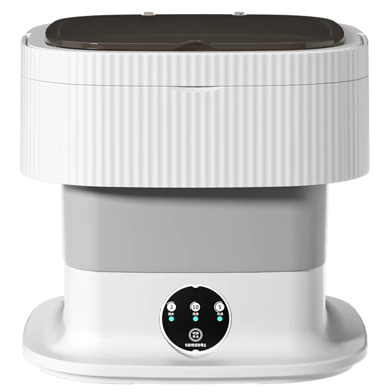 

10L Foldable Mini Washing Machine with Plastic Tub All-in-One Wash and Spin for Underwear Portable Household