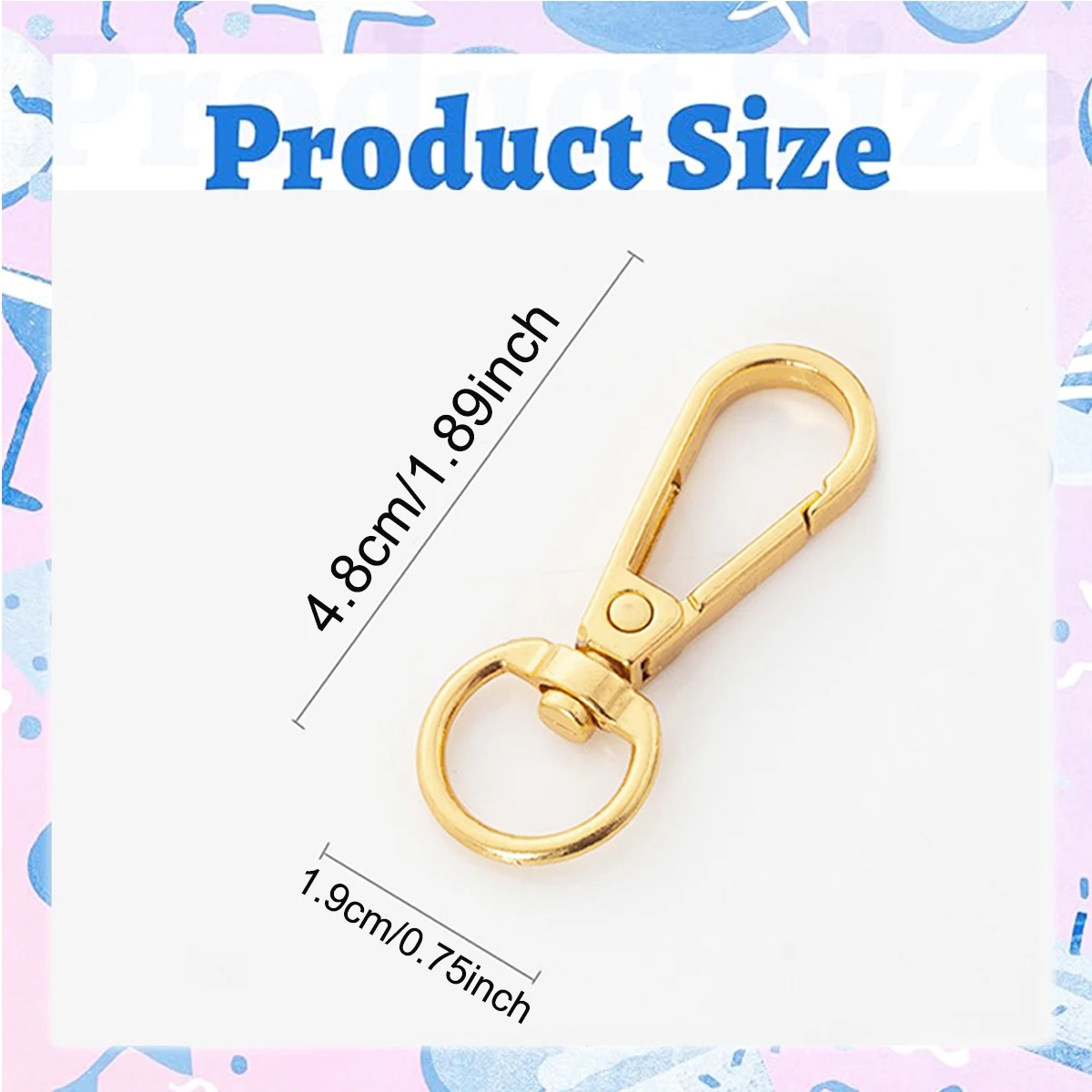 10/18 Lobster Hook Rotating Hooks, For Bag Rotating Snaps Lanyard Keychains Leather Hardware Accessories and DIY Gift Crafts