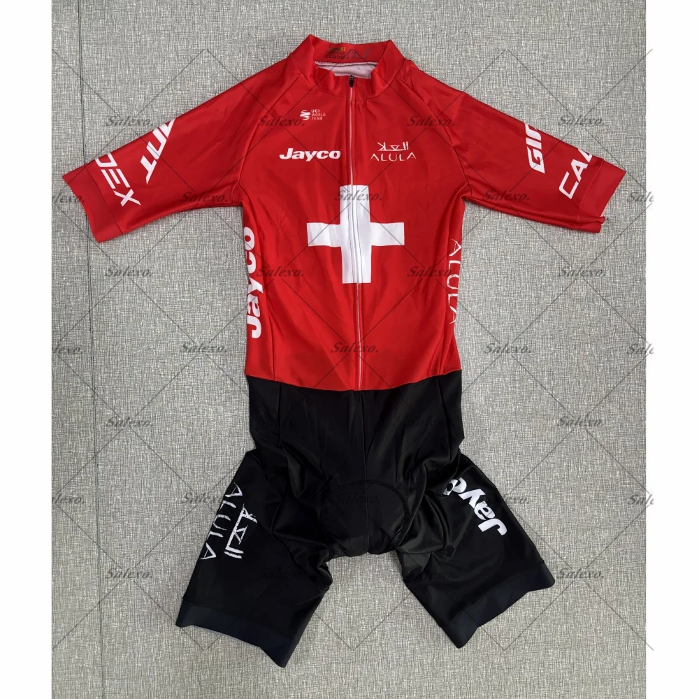 

Комбинезон LASER CUT 2025 Jayco AlUla TEAM, комбинезон с длинными рукавами, боди, короткий велосипедный трикотаж, одежда для велосипеда Maillot Ropa Ciclismo