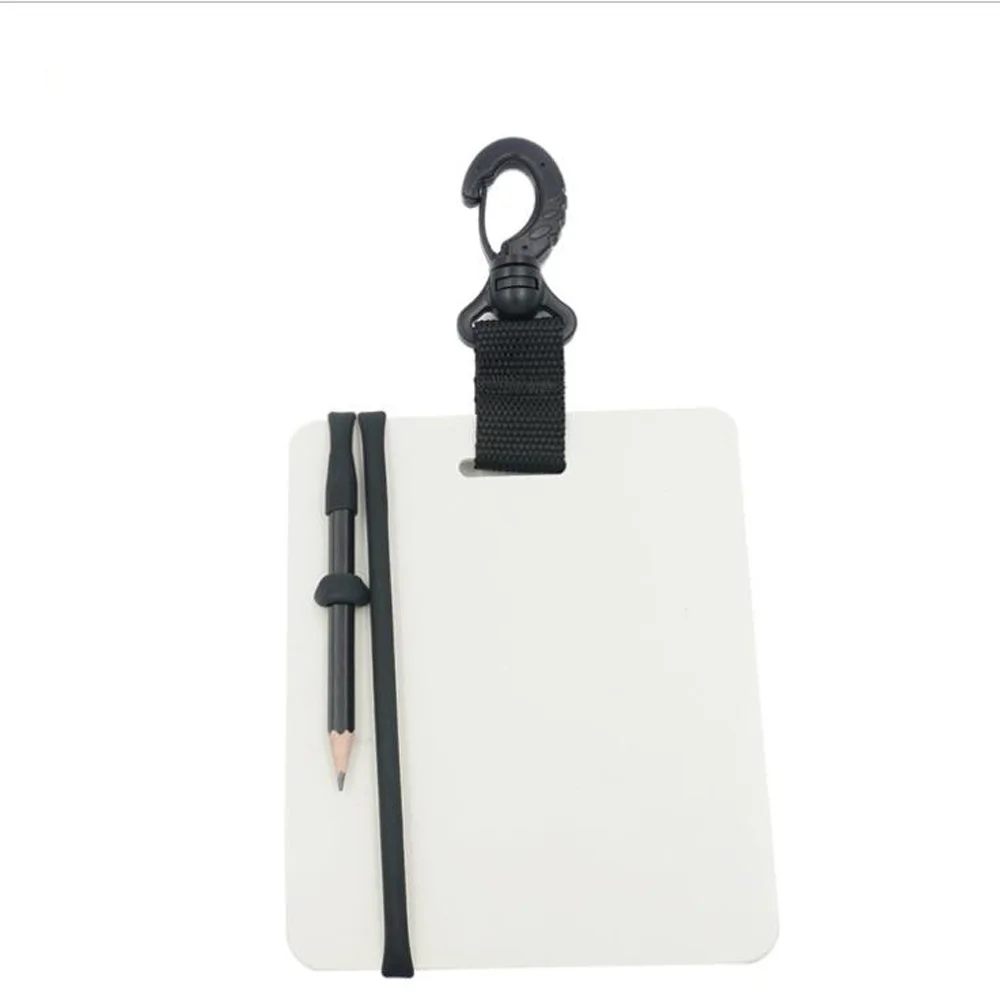 Scuba Dive Diving Underwater Writing Slate Board with Pencil and Swivel Clip