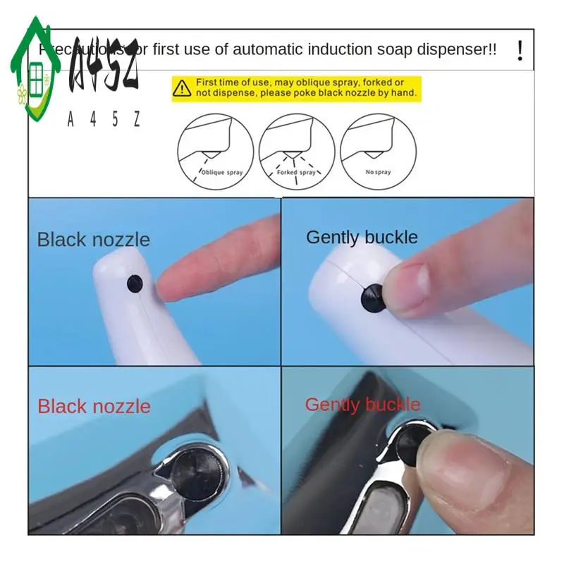 

A45Z-автоматический сенсорный дозатор мыла Бесконтактный дозатор жидкого мыла для рук с инфракрасным датчиком движения 300 мл/11 унций Прочный A
