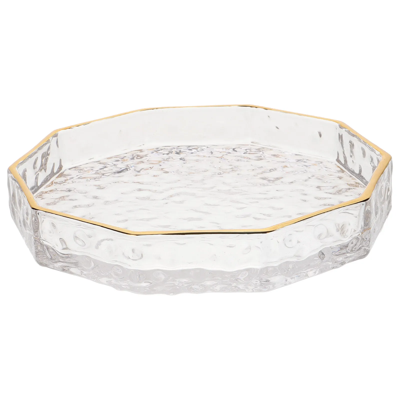 

Gold Glass Fruit Tray Modern Minimalist Serving Plate for Dried Fruits Nuts Cheese Desserts Home Decor Kitchen Tray