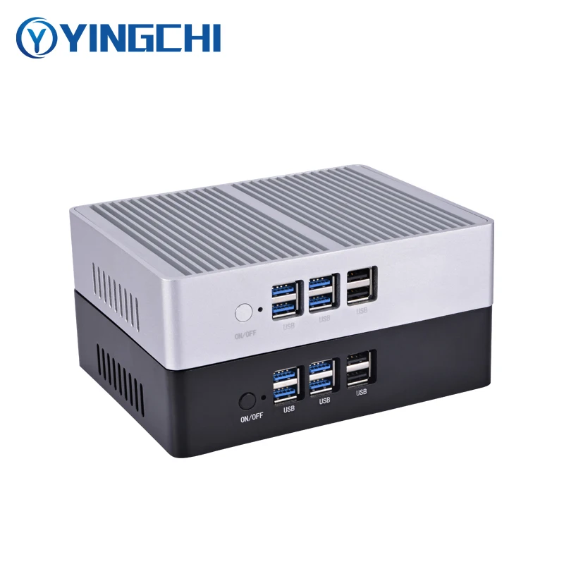 YINGCHI Mini PC Intel i3 4005U/5005U  i5 4200U/5200U Home Office Desktop Fanless Computer HD and VGA Dual Display