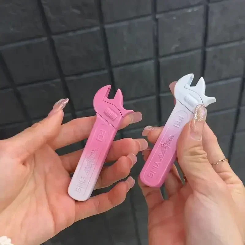 New Mini Cute Gradient Inflatable Lighter Metal Butane Torch Pink Portable Lighter Smoking Accessories Smoking Tools Gift