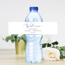 Personalized Water Bottle Label, Waterproof Stickers for Water Bottles, Wedding, Custom Label, 15 Pcs, 30Pcs