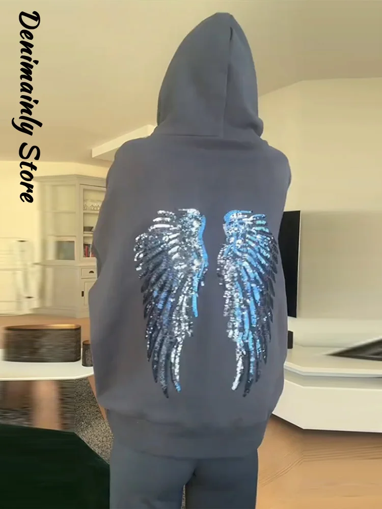 عادية محبوك الفراء مقنعين فستان أطفال مع سروال داخلي المرأة فضفاضة الصلبة الخامس الرقبة كم كامل هوديس واسعة الساق بنطلون 2026 الربيع سيدة شيك وتتسابق #4