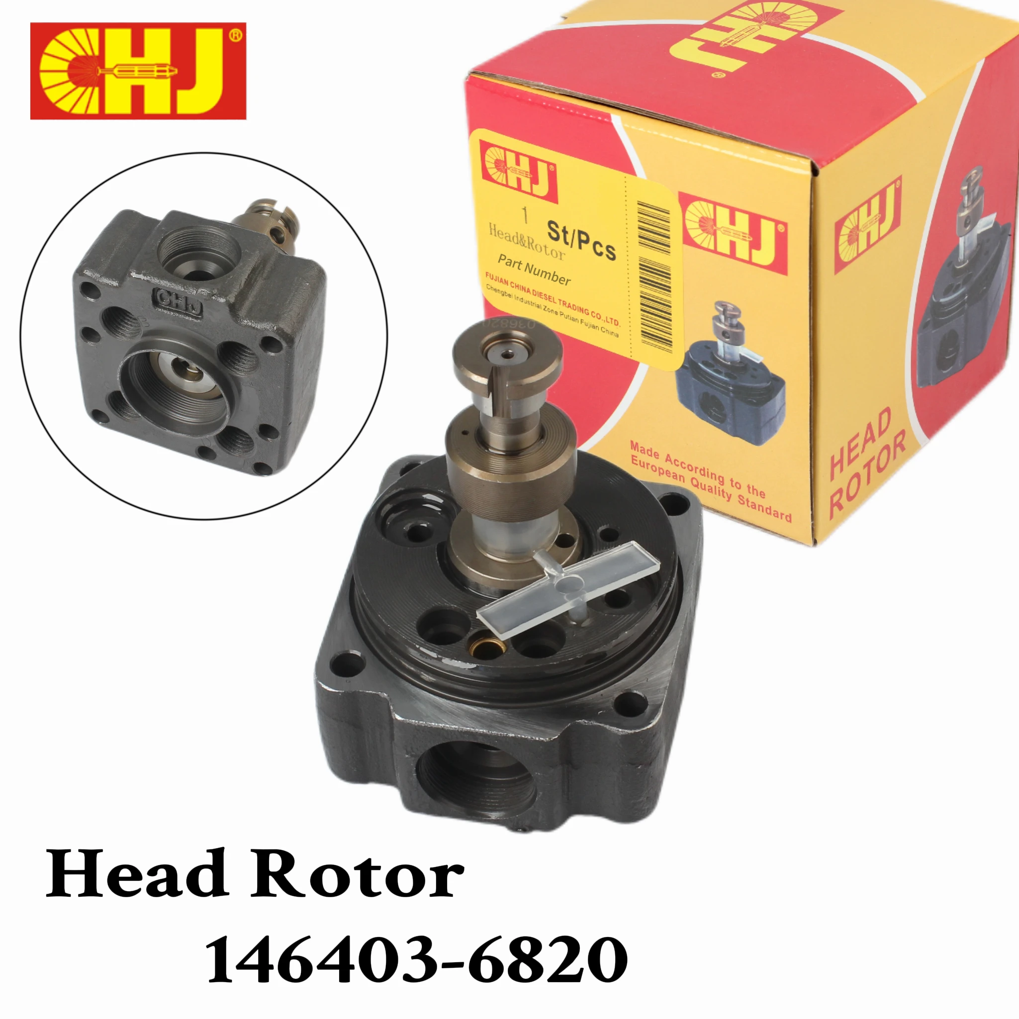 CHJ 146403-6820 VE Pump Head Rotor, 4 Cylinder/10mm Left, 4/10L Distributor Head 1464036820 for MAZDA B2500 WL WLT