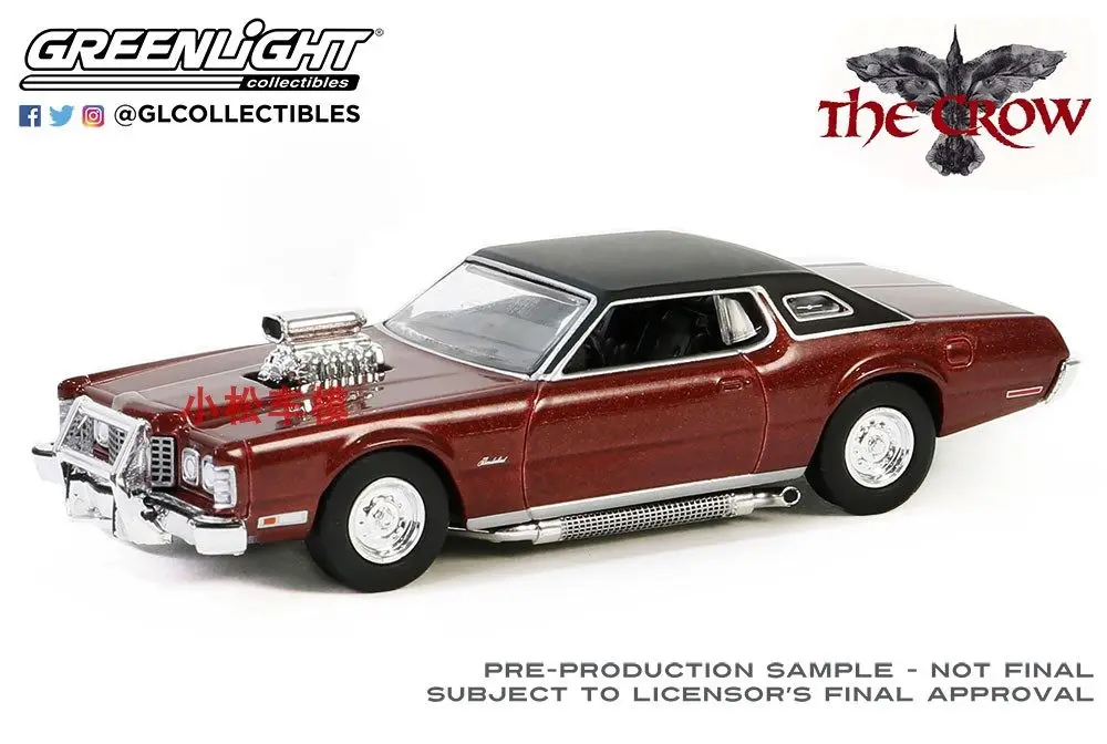 

GreenLight 1:64 Hollywood Series 41 - The Raven (1994) - Коллекционная модель автомобиля T-Birds 1973 Ford Thunderbird из литого сплава