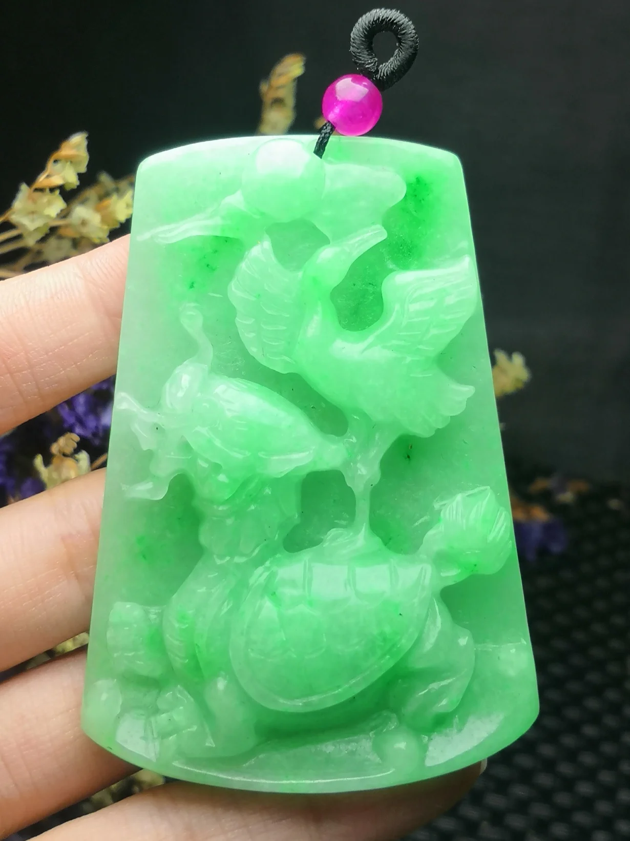 Hot Selling Hand-carve Jade Dragon Turtle Necklace Pendant Fashion Jewelry Accessories MenWomen Luck Gifts1