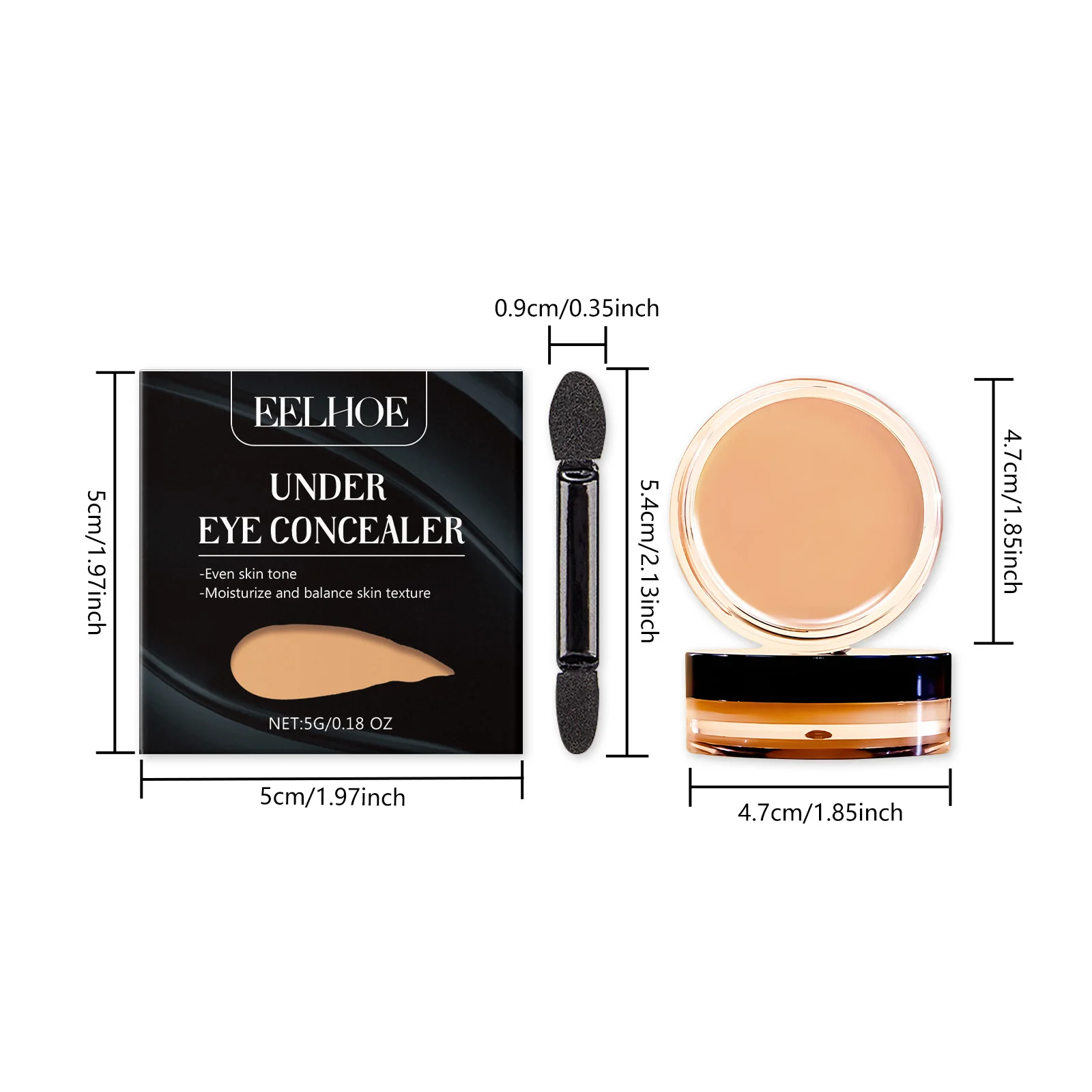 Eye Concealer Series Augenunreinheiten, feuchtigkeitsspendend, ohne Make-up zu entfernen, leichte und natürliche Passform, aufhellendes Reparatur-Concealer-Make-up