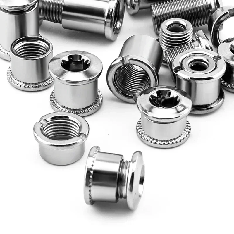 

5PCS Chainring Bolts Bike Single Double Three Disc Chainring Nut Crankset Chain Ring Screw Cycling Accessories Bicycle Parts