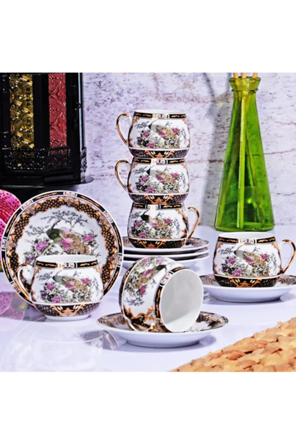 

Porcelain flower patterned porcelain cup set Cooper Luxury Cups