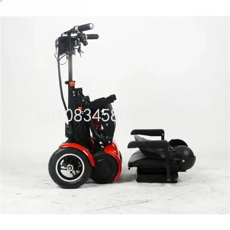 Motor Foldable Mobility Scooters 4 Wheels with Large Armrest Max Speed18 10-Inch Electric Scooter Elderly 36V250W Dual